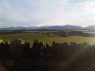 Views from the garden towards the mountain vistas