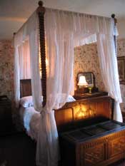 Stunning four poster bed in the Principal Keepers Suite