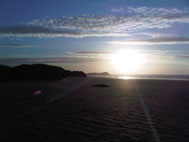 The sunset at Newborough beach